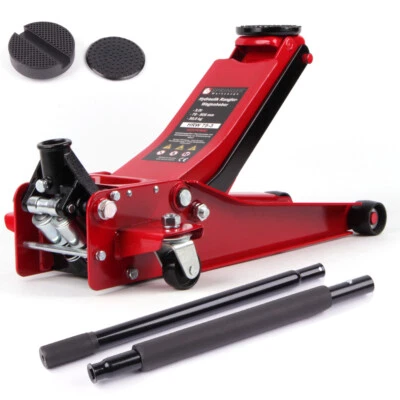 3T Shunting Jack Trolley Jack 75 - 505mm Double Piston Hydraulic 2 Pads - Image 1 of 4