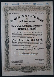 100 Reichsmark 1940 - BERLIN / Germany Loan Bond - Series: 13674 - "K119" - Picture 1 of 4