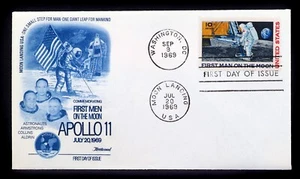 FLEETWOOD 1969 APOLLO 11 WASH.DC DUAL CANCEL SPACE FDC MINT/FINE. - Picture 1 of 2