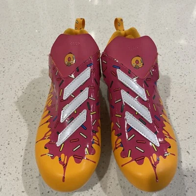 NEW! Adidas Simpsons X Freak Spark J Donut Orange Youth Football Cleats Size 4 - Image 1 of 4