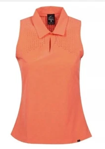 Nike Golf Dry Flex Ace Sleeveless Polo Mango Women's Sz Sm NEW CU9401-854 - Picture 1 of 3