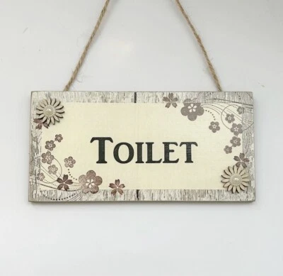 Craftworks Toilet Wooden Door Plaque/Sign - Image 1 of 4