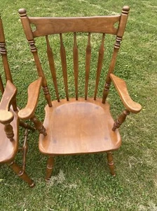 Ethan Allen Heirloom Nutmeg Maple Arrow Back Dining Arm Chair 10-6060A  ~ 1 Pc - Picture 1 of 10