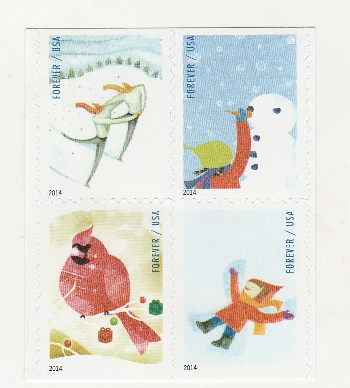 Scott # 4937 - 4940  US  Winter Fun   Booklet   4 stamps  M/NH O/G  Free Ship - Image 1 of 1