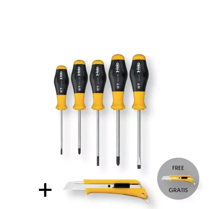 Felo Screwdriver Set PH / SL + Olfa Cutter - Image 1 of 1