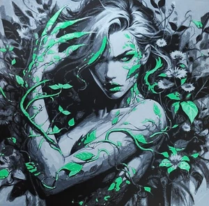 3D Printed Poison Ivy Hueforge - 200mm x 200mm - Custom Wall Art for DC Fans... - Picture 1 of 13