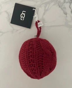 UGG Chunky Yarn Ball Red Christmas Ornament New - Picture 1 of 2