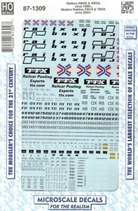 HO Scale Microscale 87-1309 RBOX  ABOX FBOX & TBOX Railbox Boxcars Decal Set - Picture 1 of 3