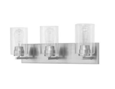 Progress Lighting P300335-009 3-Light Brushed Nickel Vanity Light - Image 1 of 4