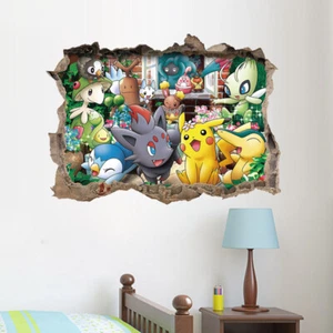 Pokemon Wandtattoo Aufkleber Pikachu Kinderzimmer Wandsticker Fototapete Drachen - Bild 1 von 2