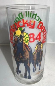 KENTUCKY DERBY MINT JULEP GLASS HORSE RACING CHURCHILL DOWNS 1984 OFFICIAL - Picture 1 of 6