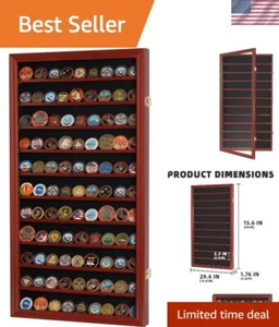 Vitrina de monedas desafío militar soporte de fichas de póker gabinete de pared vitrina... - Imagen 1 de 8