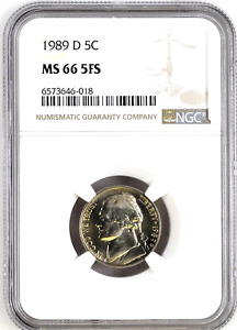 1989-D  Jefferson Nickel   NGC MS66  5FS