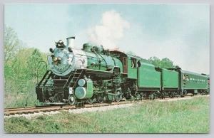 United States Southern Railway 722 Steam Locomotive Excursion Chrome Postcard - Picture 1 of 2