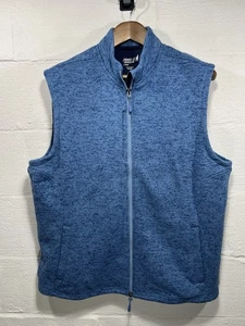 Johnnie-O Performance Tahoe Fleece Vest Men’s Large Blue Golf Outdoors Zip - Picture 1 of 7