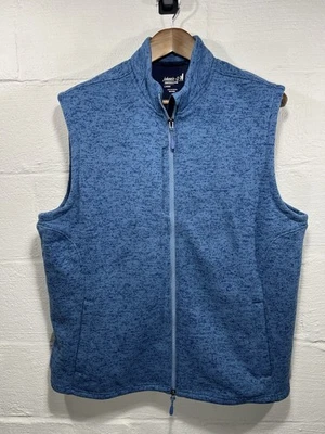 Johnnie-O Performance Tahoe Fleece Vest Men’s Large Blue Golf Outdoors Zip - Image 1 of 4