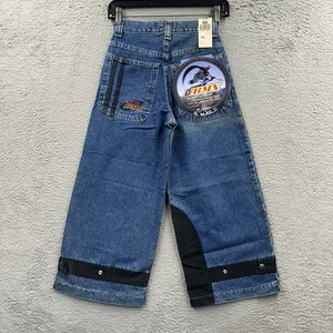 Vintage Lee Pipes Jeans Boys Size XS 23x23 Wide Leg Pockets Baggy Skater Y2K - Picture 1 of 8
