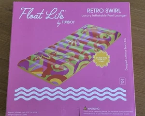 Float Life by Funboy aufblasbare Liege Pool Float Retro Swirl 63" lang - NEU! - Bild 1 von 11