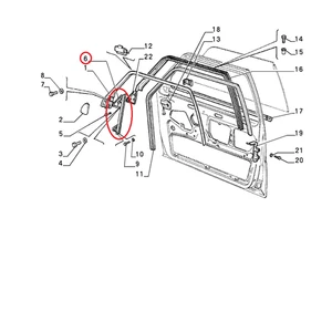 Canal De Vidrio Puerta Lateral Delantera Derecha Fiat Croma Original 7791592 - Picture 1 of 1