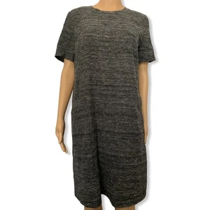NEW Eileen Fisher Heathered Gray Silk Linen Shift Dress S - Picture 1 of 11