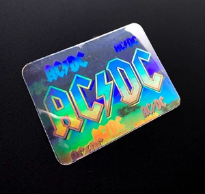 ACDC ROCK METAL MUSIC mini VINTAGE hologram holographic holo sticker decal - Picture 1 of 4