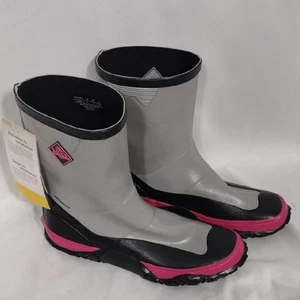 NWOB The Original Muck Company Grey And Pink Forager Boot Girls Size 6 - Picture 1 of 12