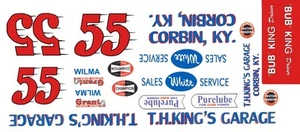 #55 Calcomanías de coche ranura para coche BUB King Kings garaje Hudson Hornet escala 1/43 - Imagen 1 de 3