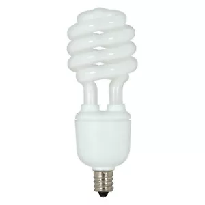 Mini Spiral Compact Fluorescent CFL 13W 120V T2 Candelabra E12 5000K Natural - Picture 1 of 3