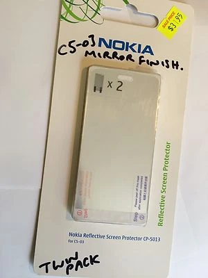 Nokia C5-03 Screen Guard Protectors Mirror Finish CP-5013 Genuine - Twin Pack - Image 1 of 4