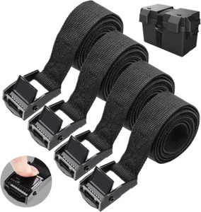 4 PCS 3.93Ft Reusable Lashing Straps with Buckles (Antirust Alloy),Adjustable Ca - Picture 1 of 11