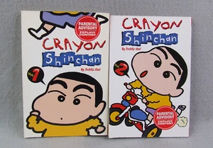 Crayon Shinchan Volumes 1 and  2 by Yoshito Usui 1990 CMX Manga - Picture 1 of 12