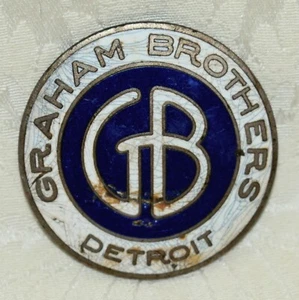150f. 1921-1926 GRAHAM BROTHERS, DETROIT - RADIATOR BADGE, USED, DAMAGED, AS-IS - Picture 1 of 4