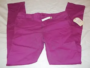 Girls Faded Glory Pants Passionate Plum Size 5 New W Tags Skinny Chino - Picture 1 of 2