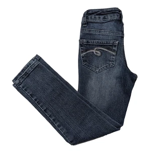 Justice Girl's Premium Blinged Denim Jeans 6 - Picture 1 of 9