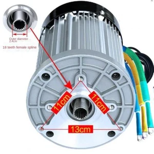 3000W Magnet Bürstenloser Gleichstrommotor Differentialdrehzahl Motor 60V/72V - Bild 1 von 30