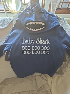 Wild Child Hoodies Kid's Blue Shark Pull Over Hoodie (S6) NWOT Pockets  - Picture 1 of 4