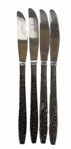 4 Vintage Orleans Silber ORL45 Massive Messer Edelstahl Besteck Korea 8,5" - Bild 1 von 6