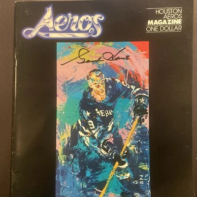 Gordie Howe Autografiado Houston Aeros 11/5/75 Programa Certificado JSA  Foto 1 de 4