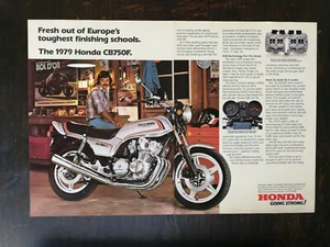 Vintage 1979 Honda CB750F Motorcycle 2-Page Original Ad - Picture 1 of 1