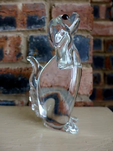 VINTAGE CLEAR MURANO GLASS DOG FIGURINE 16 cm HIGH COLLECTOR HOME FARM COTTAGE - Picture 1 of 16