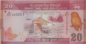Sri Lanka: Billete sin circular P#123 1 x 20 rupias 2021 - Imagen 1 de 2