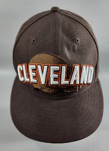 Cleveland Browns 59Fifty - berretto a sfera marrone bianco e arancione - taglia 7 3/8 - Foto 1 di 8