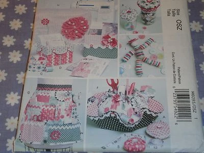  McCALL'S 6095 SEWING MACHINE COVER-APRON-BOXES-ORGANIZERS-PATTERN-UNCUT - Image 1 of 3
