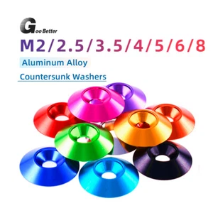 M2 M2.5 M3.5 M4 M5 M6 Countersunk Washer Aluminum Alloy Flat Head Screw Washers - Picture 1 of 19