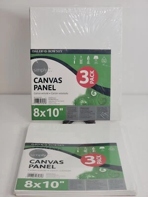 2 - DALER ROWNEY 8 x 10 Canvas Panels 3-pack White (Sealed) - Image 1 of 2
