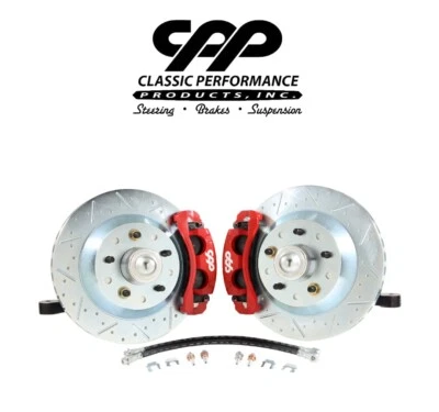 1963-70 CHEVY C10 13" 5 LUG 4.75" DISC BRAKE CONVERSION KIT MODULAR SPINDLE RED Foto 1 de 4