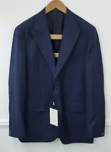 Men Suitsupply Blazer La Spalla Peak Navy Blue Wool Size EU52 UK/US42 - Picture 1 of 7