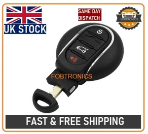 NEU 4 TASTEN FERNBEDIENUNG SMART SCHLÜSSELANHÄNGER FÜR BMW MINI CLUBMAN COOPER ETC + LOGO A-122 - Bild 1 von 4