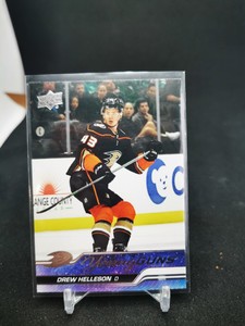 2023-24 Upper Deck Series 1 Young Guns Rookie DREW HELLESON #220 Ducks RC