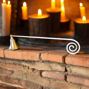 Pewter Candle Snuffer: Vintage 12" Mid Century Hinged - Picture 1 of 6